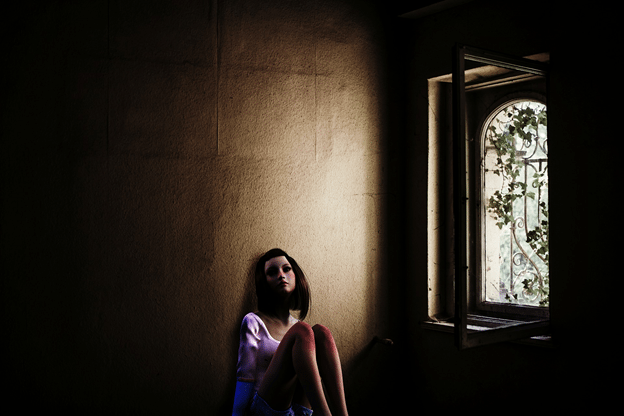 young girl in church 