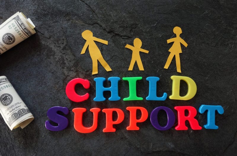 Letters spelling out child support